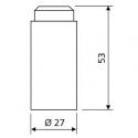 Portalámparas E-14 2A 250V cuerpo roscado blanco solera 6584CLB  dimensiones