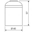 Portalámparas E-27 4A 250V cuerpo liso blanco 6829CLB dimensiones