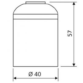 Raíz SOLERA Portalámparas E-27 4A 250V cuerpo liso blanco 6829CLB