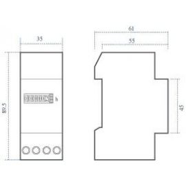 Aparellaje industrial ORBIS 180802 CONTADOR HORAS CONTA MODULAR 230V