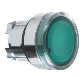 Cabeza pulsador rasante verde embellecedor metalico ZB4BA3