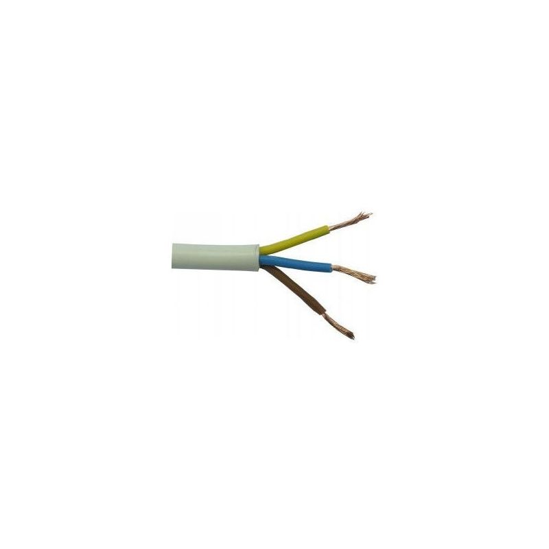 Rollo Cable Eléctrico de 100 m, PVC H05VV-F, Sección 3 x 1,5 mm2, Color  Blanco