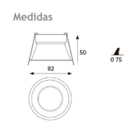 Black Friday JISO Aro fijo empotrable redondo color blanco 438D-90 Jiso (sin bombilla)