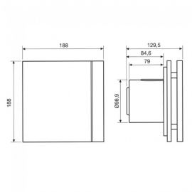 Extractores de baños SOLER Y PALAU Extractor de baño temporizado Silent-100 Design CRZ