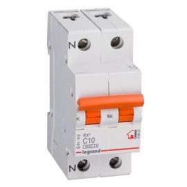 Interruptor Automático Magnetotérmico 1P+N 10A Legrand 419925 RX3 Vivienda
