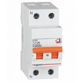 Interruptor Automático Magnetotérmico 1P+N 25A Legrand 419928 RX3 Vivienda