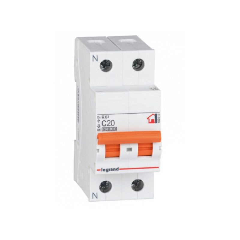 Interruptores automáticos gama vivienda LEGRAND Interruptor Automático Magnetotérmico 1P+N 20A Legrand 419927 RX3 Vivienda