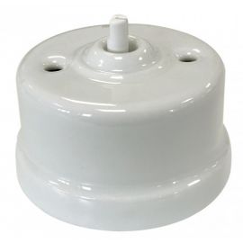 Conmutador porcelana blanco sin manecilla Fontini Garby 30-308-17-1