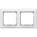 Marco 2 elementos horizontal Blanco-Cristal Legrand Valena 774462