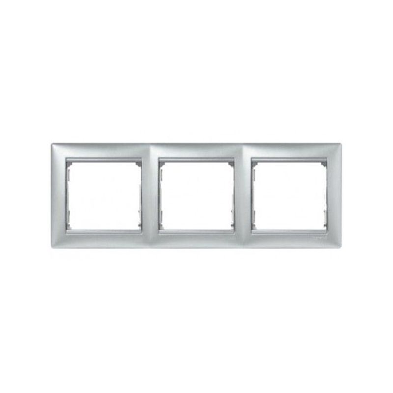 Legrand Valena LEGRAND Marco 3 elementos horizontal Aluminio Brillante Legrand Valena 770153