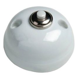 Pulsador de botón porcelana blanco Fontini Garby 30-310-17-2