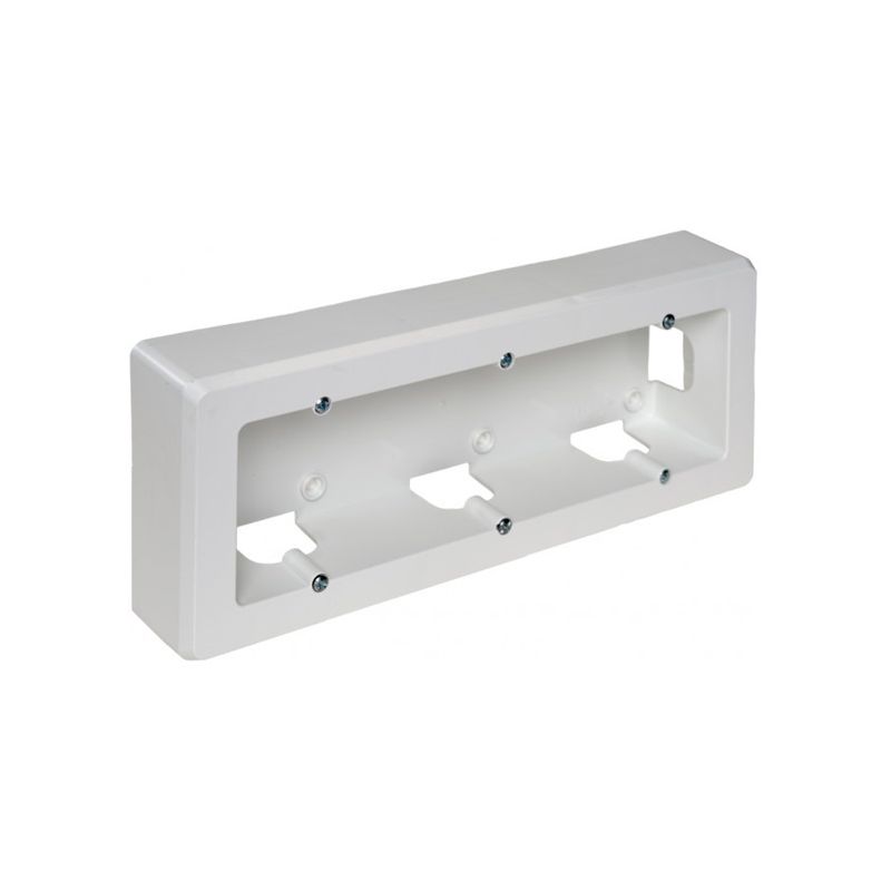 Cajas universales para mecanismos SOLERA Zócalo de superficie blanco 3 elementos 253x96x43mm Solera 93