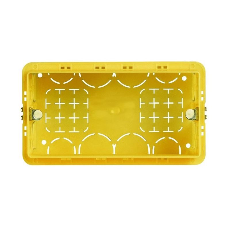 Caja registradora bticino 504E Amarillo caja de tomacorriente 135 mm, 74 mm, 53,5 mm