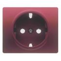 Tapa base enchufe schuko 2P+T seguridad Rojo Rubi BJC Iris 18724-RR