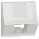 Carátula toma RJ45 Keystone ancha inclinada blanco polar Schneider New Unica NU946418