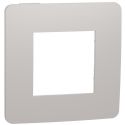 Marco 1 Elemento gris cava/blanco Schneider New Unica Studio Color NU280224