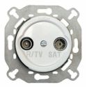 Toma plastico R-TV/SAT ecualizada unica blanco Fontini Venezia 35-712-05-2