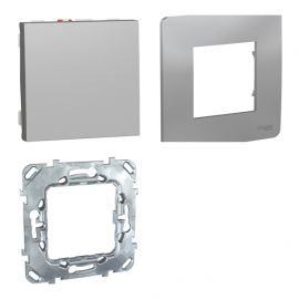 Kit Interruptor completo aluminio Schneider New Unica