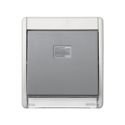 Marco con tecla simple gris Simon 44 Ref. 4400010-035