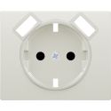 Tapa base de enchufe schuko con USB blanco satín BJC Mega 22724-USB-BS