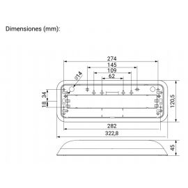 Emergencias LED NORMALUX Luz de emergencia Led 45lm 1h NP Normalux Dunna D-30L