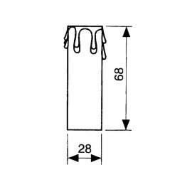 Raíz SOLERA Funda vela embellecedora corta crema 853C para portalámparas E14