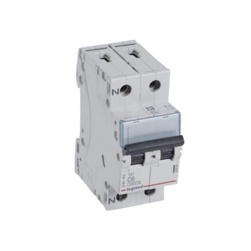 Interruptores automáticos gama residencial LEGRAND Interruptor Automático Magnetotérmico 1P+N 6A TX3 Legrand 403584