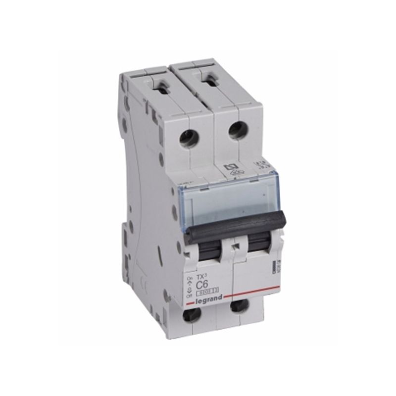 Interruptores automáticos gama residencial LEGRAND Interruptor Automático Magnetotérmico 2P 6A TX3 Legrand 403604