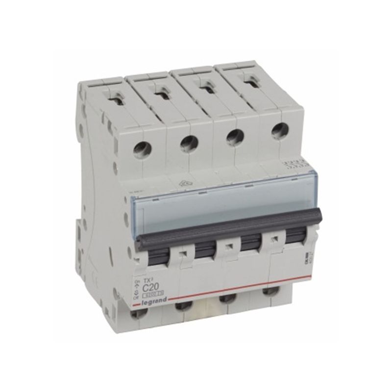 Interruptores automáticos gama residencial LEGRAND Interruptor Automático Magnetotérmico 4P 20A TX3 Legrand 403627