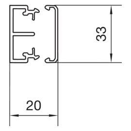 Canaletas HAGER Canaleta blanca 2 compartimentos 2 metros 20x33 mm Hager LF2003609010