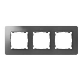 Marco 3 elementos aluminio frío base negro Simon 82 Detail 8200630-293