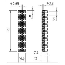 Regletas y Bornas de empalme OBO BETTERMANN Regleta de conexión de 4 mm² negra Obo Bettermann