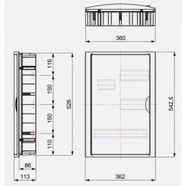 Cuadros de empotrar SOLERA Cuadro de automáticos empotrar 30 elementos + ICP blanco 5430