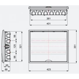 Cuadros de empotrar SOLERA Cuadro de automáticos empotrar 40 elementos blanco Solera 8206