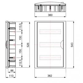 Cuadros de empotrar SOLERA Cuadro de automáticos empotrar 42 elementos blanco Solera 5260