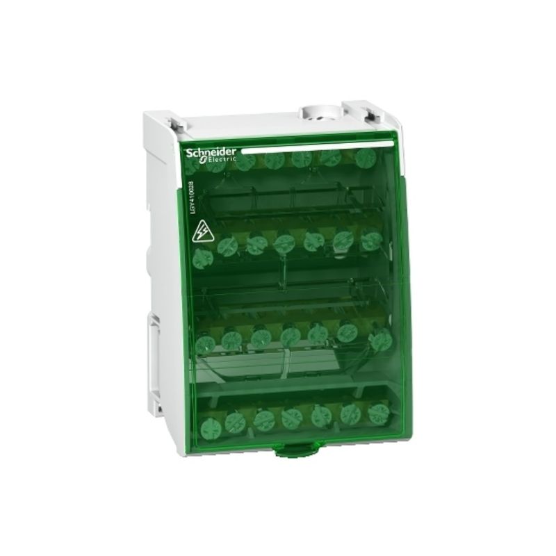 Bornas para cuadros SCHNEIDER Repartidor modular 4P 100A 28 conexiones Schneider LGY410028