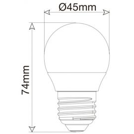 Black Friday LIT BY CARDI Bombilla Led esférica 4,9W luz neutra 840 E27