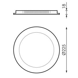 Black Friday PRILUX Downlight led Breno 18W luz neutra 4000K Ø225mm Prilux