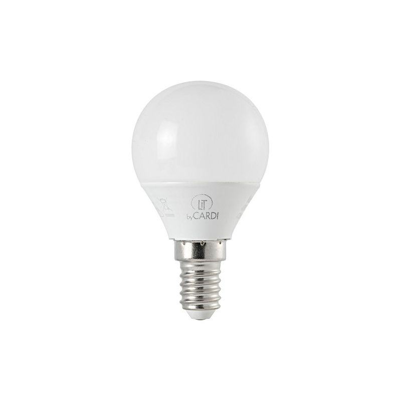 Lámparas LED con casquillo E14 LIT BY CARDI Bombilla Led esférica 4,9W luz cálida 830 E14