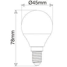 Lámparas LED con casquillo E14 LIT BY CARDI Bombilla Led esférica 4,9W luz cálida 830 E14