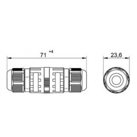 Regletas y Bornas de empalme TEKOX Conector lineal 2 Polos + Tierra estanco IP68 Tekox WP68