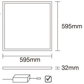 Black Friday LIT BY CARDI Panel led empotrable 60X60 Half Panel 32W 4000K