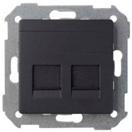 Teclas y tapas Simon 82 Concept SIMON Tapa para doble conector RJ45 negro mate Simon 82 Concept 8200006-098