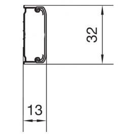 Canaletas HAGER Canaleta blanca 2,10 metros 13X32mm Hager ATA123009010