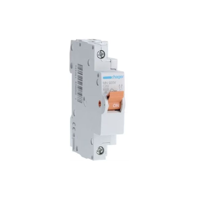 Interruptores automáticos gama vivienda HAGER Interruptor magnetotérmico estrecho 25A 1P+N Hager MN920V