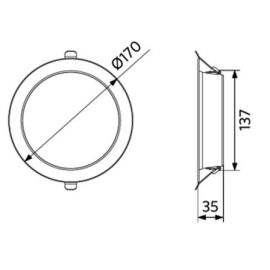 Black Friday OPPLE LIGHTING Downlight led compacto IP44 18W luz neutra 4000K Ø150mm Opple