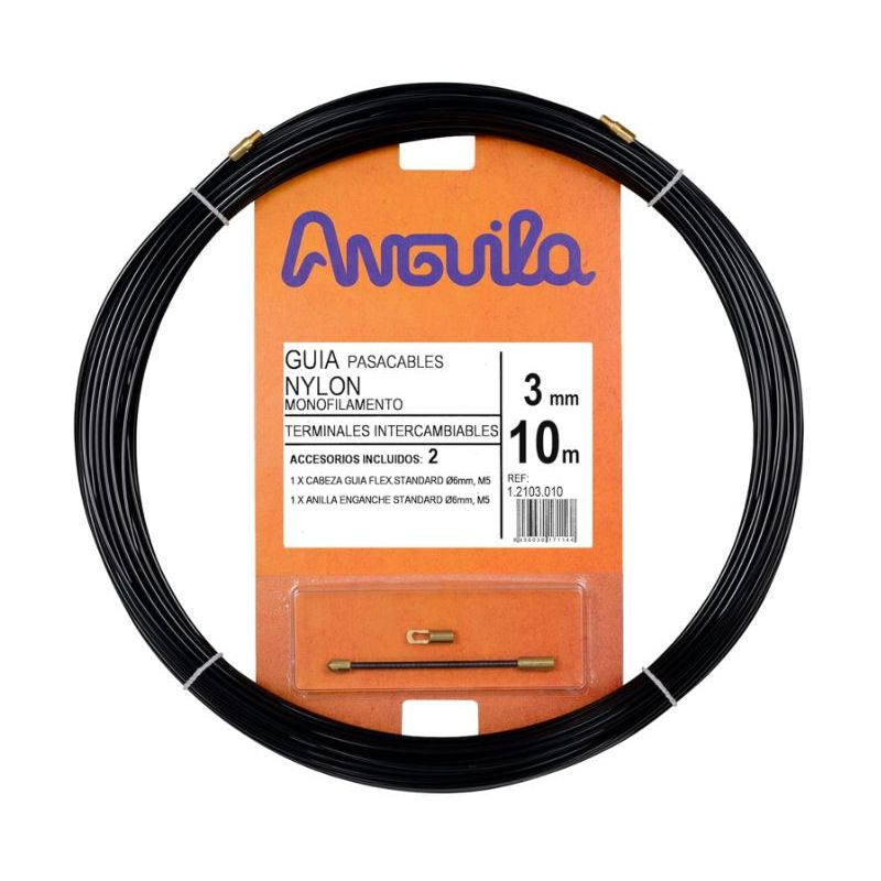 Guías pasacables ANGUILA Guía pasa-cables de nylon monofilamento de Ø 3mm y 10m de longitud