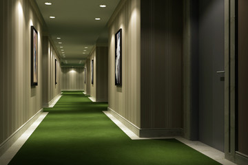 Pasillos de hotel mejor iluminados con Philips Ledinaire