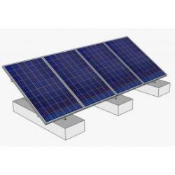 Estructura aluminio 30º soporte 4 módulos fotovoltaicos