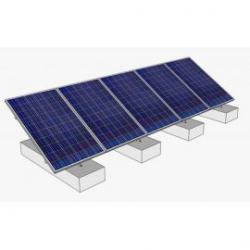Estructura aluminio 30º soporte 5 módulos fotovoltaicos